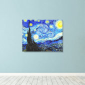 DIE STARRENNACHT VAN GOGH WRAPPED CANVAS ART DRUCK LEINWANDDRUCK (Insitu (Holzboden))