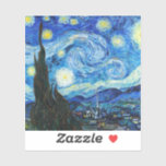 Die Starry Night (1889) Vincent Van Gogh Art Vinyl Aufkleber<br><div class="desc">Diese schönen Vinyl-Aufkleber zeigen The Starry Night (1889), eines der berühmtesten Impressionisten Gemälde von Vincent Van Gogh. Die Starry Night ist ein Ölgemälde auf Leinwand, das von dem niederländischen postimpressionistischen Maler Vincent van Gogh produziert wurde. Neben der Darstellung des frühen Morgenblicks aus dem ostorientierten Fenster seines Asylzimmers in Saint-Rémy-de-Provence wurde...</div>