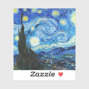 Die Starry Night (1889) Vincent Van Gogh Art Vinyl Aufkleber