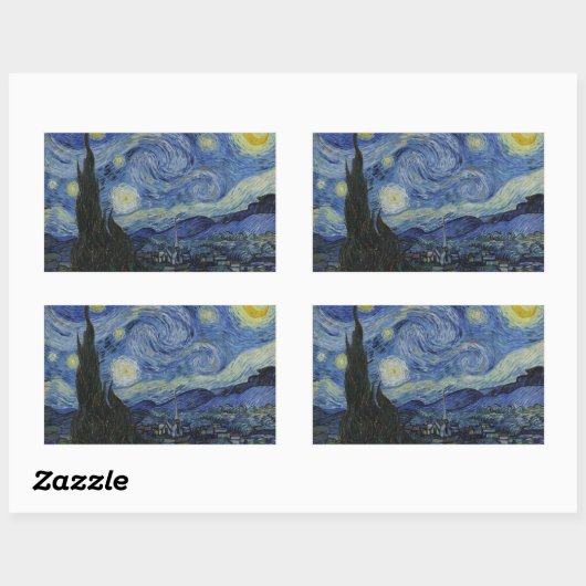 Die Starry Night Rectangle Aufkleber (Blatt)