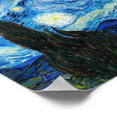 Die Starry Night Vincent Van Gogh Landschaft Kunst Poster (Ecke)