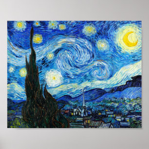 Die Starry Night Vincent Van Gogh Landschaft Kunst Poster