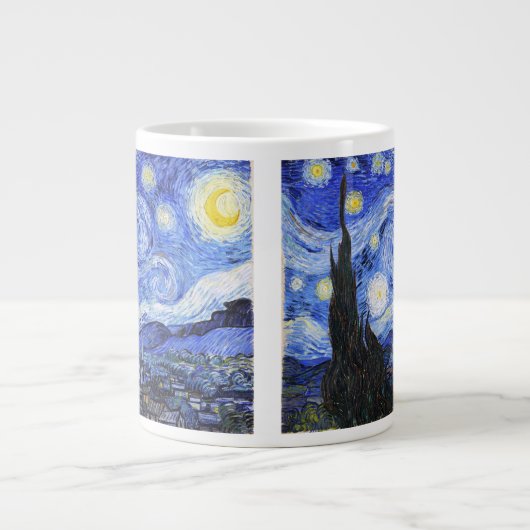 Die Starry Night von Van Gogh Jumbo-Tasse (Vorderseite)