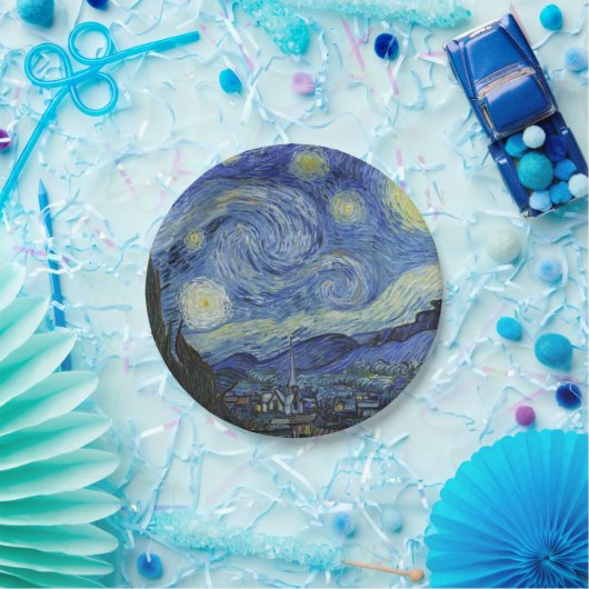 Die Starry Night von Van Gogh Pappteller (Party)