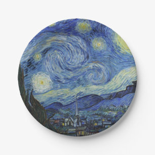 Die Starry Night von Van Gogh Pappteller