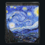 Die Starry Night von Van Gogh Turnbeutel<br><div class="desc">Van Gogh, ein Ölgemälde des niederländischen Meisters Vincent Van Gogh (1853-1890), malte 1889 aus dem Gedächtnis die "Starry Night", während er sich in einem Asyl in Frankreich aufhielt, wo er sich auf Depressionen einließ. Die Szene zeigt den Blick aus seinem Schlafzimmerfenster. In dem Gemälde befinden sich der Mond, die Venus...</div>