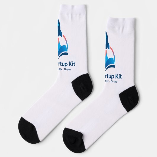 Die Startup Kit Raketen-Logo-Crew-Socken  Socken (Linkes Detail)