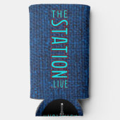 Die Station Blue Tweed Cooler Selters Dosenkühler (Rückseite)