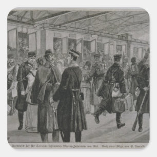 Die Stationierung der Königsmarine von Kiel Quadratischer Aufkleber