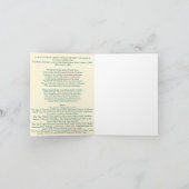 DIE STATUE DER FREIHEIT, DIE DIE WELT ERLEICHTERT KARTE (Innenseite)