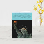 DIE STATUE DER FREIHEIT, DIE DIE WELT ERLEICHTERT KARTE (Gelbe Blume)