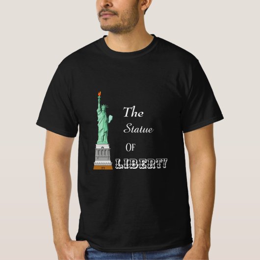 Die Statue der Freiheit schwarz T-Shirt (Vorderseite)
