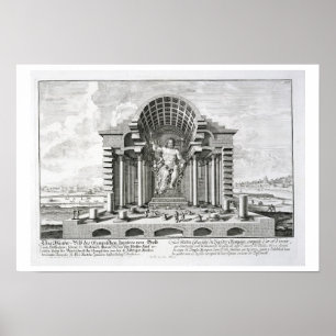 Die Statue des Olympischen Zeus von Phidias, Platt Poster