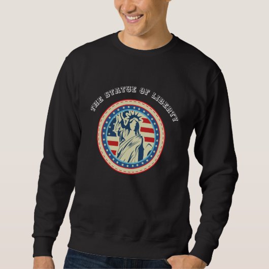 Die Statue des Vintagen schwarzen Sweatshirt (Vorderseite)