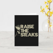 Die Steaks-Grillen anheben Karte (Gelbe Blume)