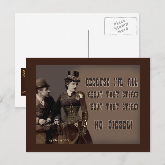 Die Steampostkarte Postkarte (Vorne/Hinten)