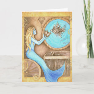 Die Steampunk Herz-Gruß-Karte Karte