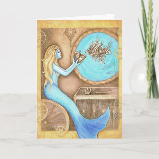 Die Steampunk Herz-Gruß-Karte Karte