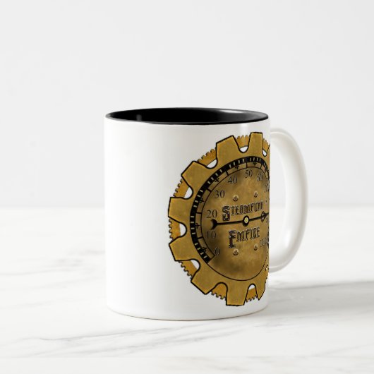 Die Steampunk Reich-Tasse Zweifarbige Tasse (VorderseiteRechts)