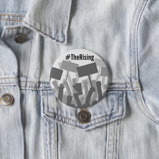 Die steigende Friedliche Protestschaltfläche Button (Beispiel)