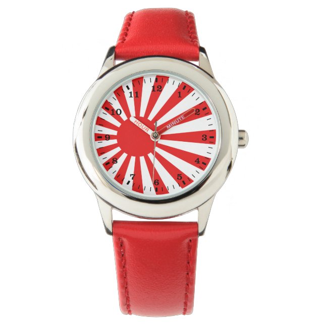 Die steigende Sonnenflagge Armbanduhr (Vorderseite)