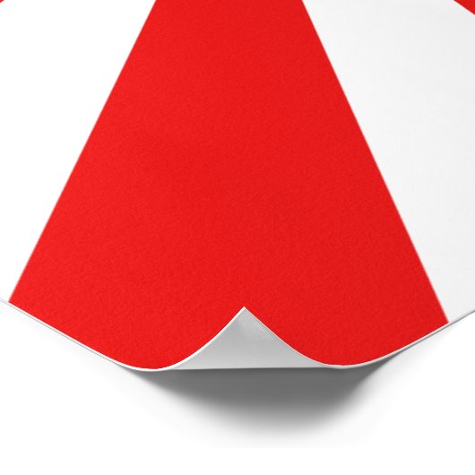 Die steigende Sonnenflagge Poster (Ecke)