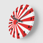 Die steigende Sonnenflagge Runde Wanduhr (Winkel)