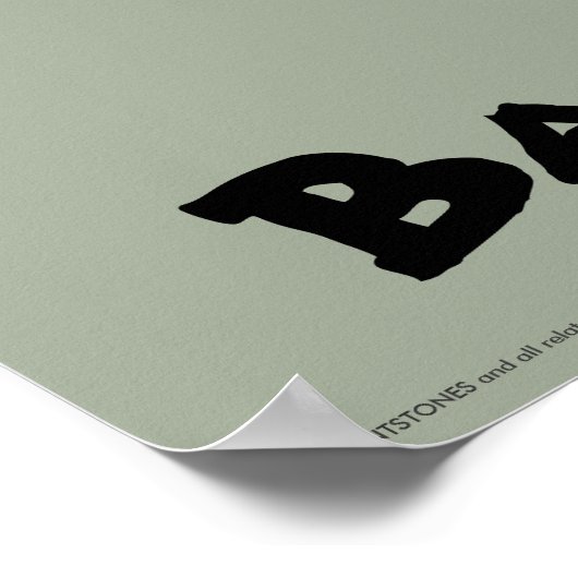 Die Steine | Bamm-Bamm Rubble Poster (Ecke)