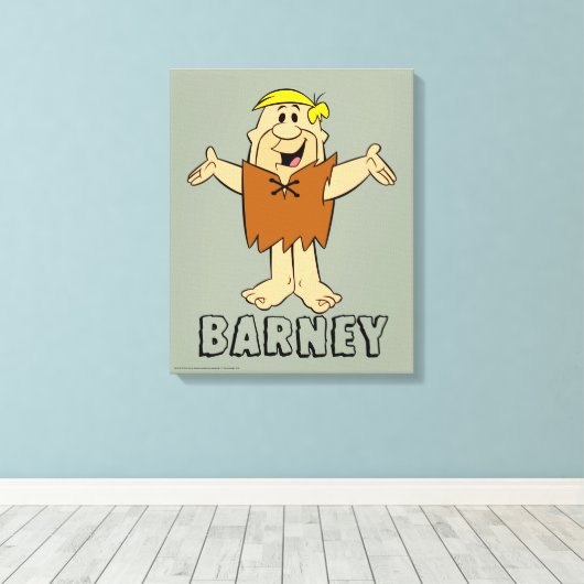 Die Steine | Barney Rubble Leinwanddruck (Insitu (Holzboden))
