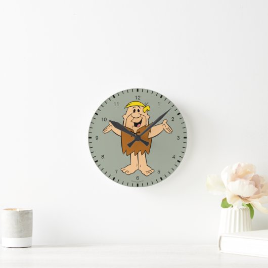 Die Steine | Barney Rubble Runde Wanduhr (Zuhause)