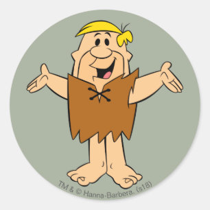 Die Steine   Barney Rubble Runder Aufkleber