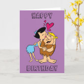 Die Steine | Betty Kissing Barney Karte (Gelbe Blume)