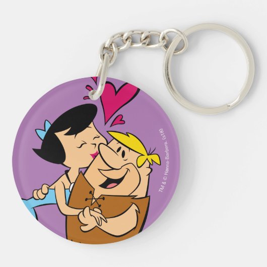 Die Steine | Betty Kissing Barney Schlüsselanhänger (Rückseite)