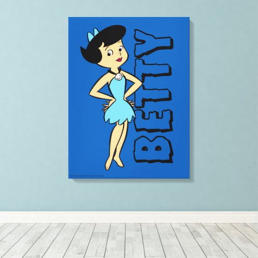 Die Steine | Betty Rubble Leinwanddruck (Insitu (Holzboden))