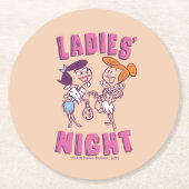 Die Steine | Betty & Wilma - Ladys's Night Runder Pappuntersetzer (Vorderseite)