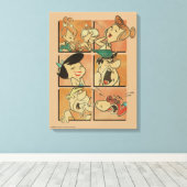 Die Steine | Flintstones & Rubbles Comic Leinwanddruck (Insitu (Holzboden))