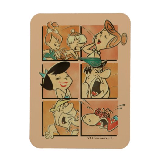 Die Steine | Flintstones & Rubbles Comic Magnet (Vertikal)