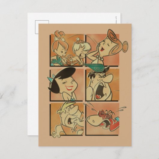 Die Steine | Flintstones & Rubbles Comic Postkarte (Vorne/Hinten)