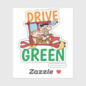 Die Steine | Fred & Barney - Grün fahren Aufkleber (Blatt)