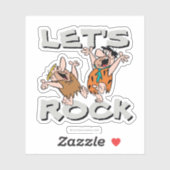 Die Steine | Fred & Barney - Let's Rock Aufkleber (Blatt)