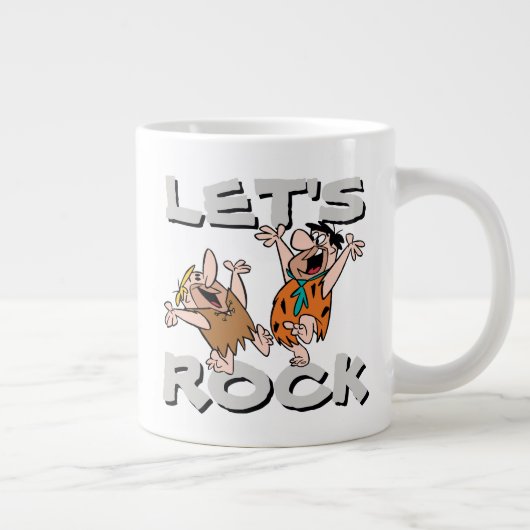 Die Steine | Fred & Barney - Let's Rock Jumbo-Tasse (Rechts)