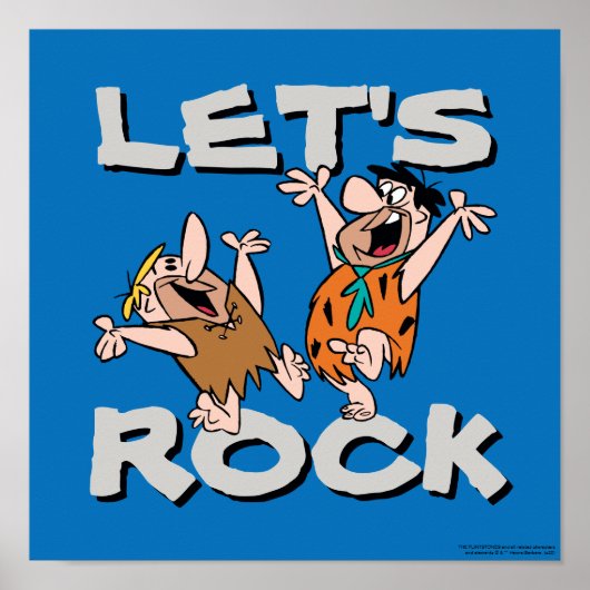 Die Steine | Fred & Barney - Let's Rock Poster (Vorne)