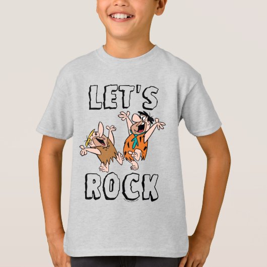 Die Steine | Fred & Barney - Let's Rock T-Shirt (Vorderseite)