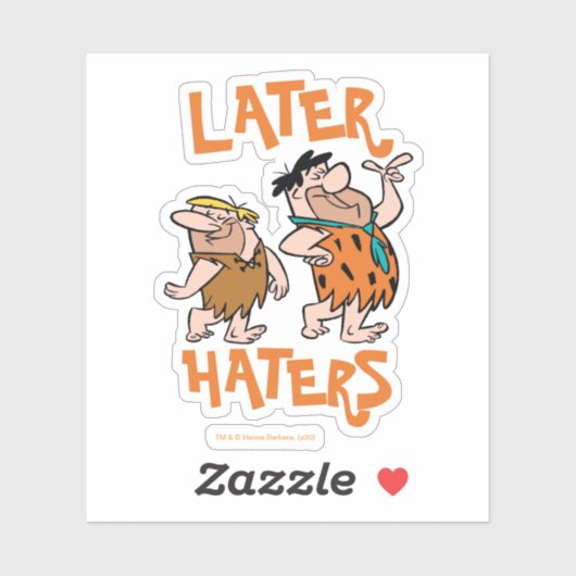 Die Steine | Fred & Barney - Spater Haters Aufkleber (Blatt)
