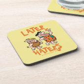 Die Steine | Fred & Barney - Spater Haters Getränkeuntersetzer (Linke Seite)