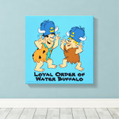 Die Steine | Fred & Barney Water Buffalos Leinwanddruck (Insitu (Holzboden))