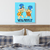 Die Steine | Fred & Barney Water Buffalos Leinwanddruck (Insitu (Schlafzimmer))