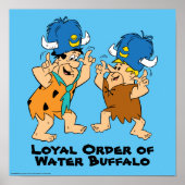 Die Steine | Fred & Barney Water Buffalos Poster (Vorne)