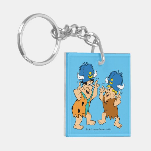 Die Steine | Fred & Barney Water Buffalos Schlüsselanhänger (Vorderseite links)