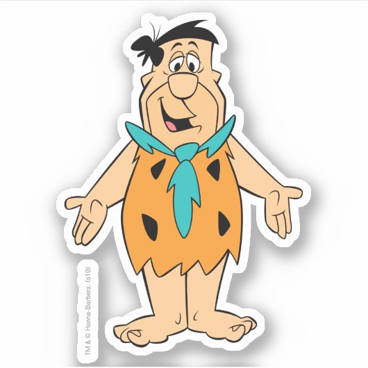 Die Steine | Fred Flintstone Aufkleber (Vorderseite)